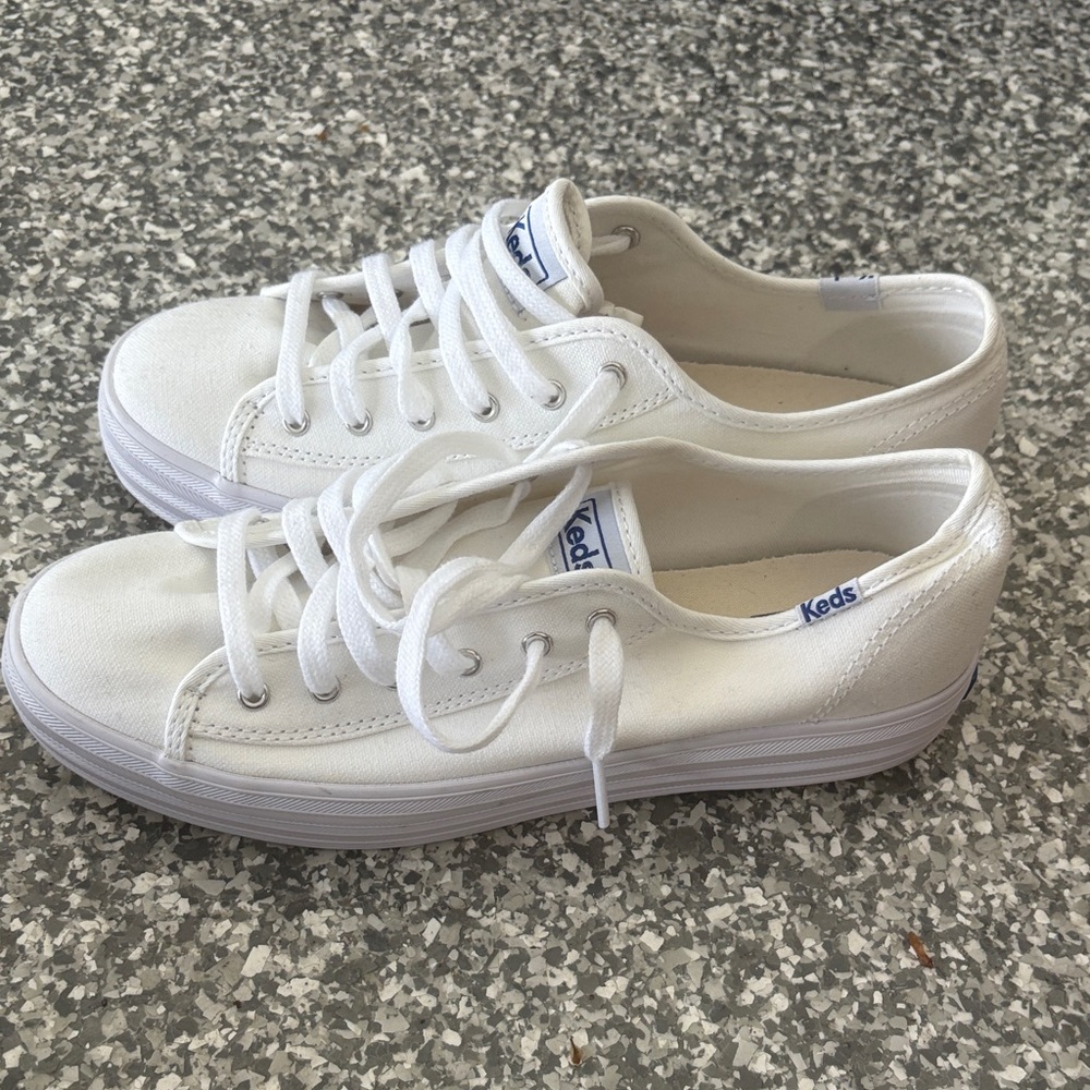 Keds Classic White Lace-Up Sneakers